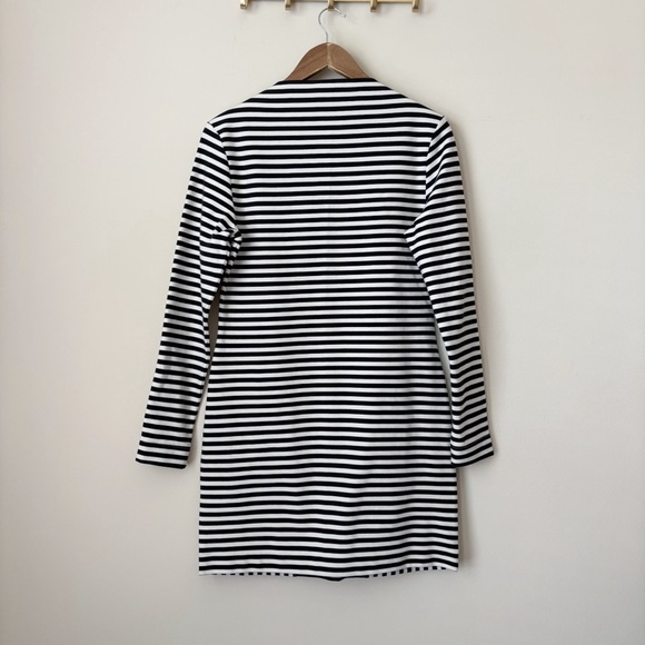 Kate Spade Saturday Striped Ponte Knit Dress Medium Black White NEW NWT - Picture 5 of 8